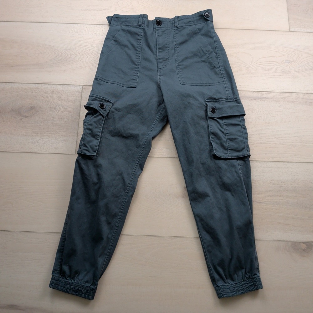Wondery Outdoors Isabel 2.0 Cargo Jogger Pant Slate Blue Green Women Small Short